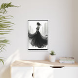 Elegant Framed Matte Canvas Wall Art - Stylish Home Decor, Gift for Fashion Lovers, Chic Living Room Artwork, Bridal Shower Decoration,