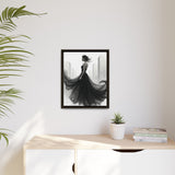 Elegant Framed Matte Canvas Wall Art - Stylish Home Decor, Gift for Fashion Lovers, Chic Living Room Artwork, Bridal Shower Decoration,