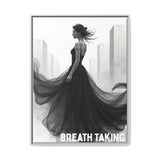 Stunning Framed Canvas Art - "BREATH TAKING" - Elegant Wall Decor, Modern Home Art, Gift for Her, Fashion Art Piece, Stylish Decor