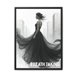 Stunning Framed Canvas Art - "BREATH TAKING" - Elegant Wall Decor, Modern Home Art, Gift for Her, Fashion Art Piece, Stylish Decor