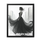 Stunning Framed Canvas Art - "BREATH TAKING" - Elegant Wall Decor, Modern Home Art, Gift for Her, Fashion Art Piece, Stylish Decor