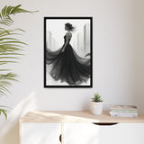 Elegant Framed Matte Canvas Wall Art - Stylish Home Decor, Gift for Fashion Lovers, Chic Living Room Artwork, Bridal Shower Decoration,