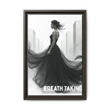 Stunning Framed Canvas Art - "BREATH TAKING" - Elegant Wall Decor, Modern Home Art, Gift for Her, Fashion Art Piece, Stylish Decor