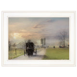 Morning Exercise 2 White Framed Print Wall Art-1