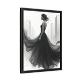 Elegant Framed Matte Canvas Wall Art - Stylish Home Decor, Gift for Fashion Lovers, Chic Living Room Artwork, Bridal Shower Decoration,