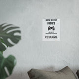 Gaming Mom Poster - Fun Wall Art for Gamers, Motivational Decor, Video Game Room, Mother's Day Gift, Unique Home Decor