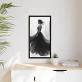 Elegant Framed Matte Canvas Wall Art - Stylish Home Decor, Gift for Fashion Lovers, Chic Living Room Artwork, Bridal Shower Decoration,