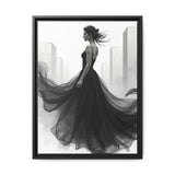 Elegant Framed Matte Canvas Wall Art - Stylish Home Decor, Gift for Fashion Lovers, Chic Living Room Artwork, Bridal Shower Decoration,