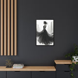 Elegant Framed Matte Canvas Wall Art - Stylish Home Decor, Gift for Fashion Lovers, Chic Living Room Artwork, Bridal Shower Decoration,