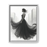 Elegant Framed Matte Canvas Wall Art - Stylish Home Decor, Gift for Fashion Lovers, Chic Living Room Artwork, Bridal Shower Decoration,