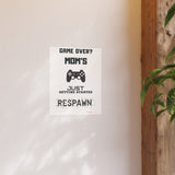 Gaming Mom Poster - Fun Wall Art for Gamers, Motivational Decor, Video Game Room, Mother's Day Gift, Unique Home Decor