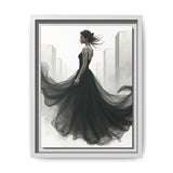 Elegant Framed Matte Canvas Wall Art - Stylish Home Decor, Gift for Fashion Lovers, Chic Living Room Artwork, Bridal Shower Decoration,