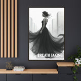 Stunning Framed Canvas Art - "BREATH TAKING" - Elegant Wall Decor, Modern Home Art, Gift for Her, Fashion Art Piece, Stylish Decor