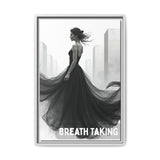 Stunning Framed Canvas Art - "BREATH TAKING" - Elegant Wall Decor, Modern Home Art, Gift for Her, Fashion Art Piece, Stylish Decor
