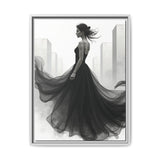 Elegant Framed Matte Canvas Wall Art - Stylish Home Decor, Gift for Fashion Lovers, Chic Living Room Artwork, Bridal Shower Decoration,