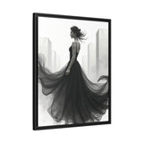 Elegant Framed Matte Canvas Wall Art - Stylish Home Decor, Gift for Fashion Lovers, Chic Living Room Artwork, Bridal Shower Decoration,