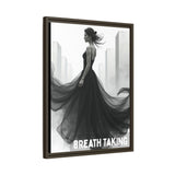 Stunning Framed Canvas Art - "BREATH TAKING" - Elegant Wall Decor, Modern Home Art, Gift for Her, Fashion Art Piece, Stylish Decor
