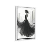Elegant Framed Matte Canvas Wall Art - Stylish Home Decor, Gift for Fashion Lovers, Chic Living Room Artwork, Bridal Shower Decoration,