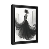 Elegant Framed Matte Canvas Wall Art - Stylish Home Decor, Gift for Fashion Lovers, Chic Living Room Artwork, Bridal Shower Decoration,