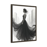 Elegant Framed Matte Canvas Wall Art - Stylish Home Decor, Gift for Fashion Lovers, Chic Living Room Artwork, Bridal Shower Decoration,