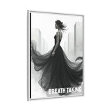 Stunning Framed Canvas Art - "BREATH TAKING" - Elegant Wall Decor, Modern Home Art, Gift for Her, Fashion Art Piece, Stylish Decor