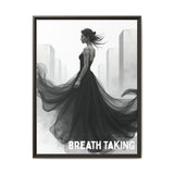 Stunning Framed Canvas Art - "BREATH TAKING" - Elegant Wall Decor, Modern Home Art, Gift for Her, Fashion Art Piece, Stylish Decor