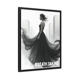 Stunning Framed Canvas Art - "BREATH TAKING" - Elegant Wall Decor, Modern Home Art, Gift for Her, Fashion Art Piece, Stylish Decor