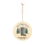 Rustic Wood Sign - Funny Trail Sign "Not Big Foot - I Follow Trails... Mostly to Fridge" | Home Decor, Gift for Hikers, Cabin Decor, Outdoor
