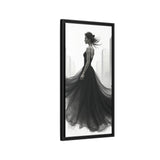 Elegant Framed Matte Canvas Wall Art - Stylish Home Decor, Gift for Fashion Lovers, Chic Living Room Artwork, Bridal Shower Decoration,