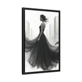 Elegant Framed Matte Canvas Wall Art - Stylish Home Decor, Gift for Fashion Lovers, Chic Living Room Artwork, Bridal Shower Decoration,