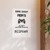 Gaming Mom Poster - Fun Wall Art for Gamers, Motivational Decor, Video Game Room, Mother's Day Gift, Unique Home Decor