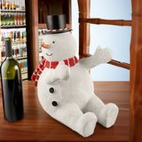 Snowman Wine Holder, Tabletop Wine Racks, Wine Bottle Holder With Handles Reusables Wine Bags, Unique Wine Bottle Holder, Tabletop Wine Racks For Bar Home Display And Decorations
