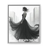 Stunning Framed Canvas Art - "BREATH TAKING" - Elegant Wall Decor, Modern Home Art, Gift for Her, Fashion Art Piece, Stylish Decor
