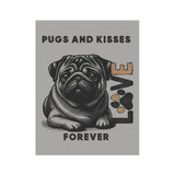 Pug Love Garden Banner, Outdoor Pet Decor, Dog Lover Gift, Dog-Themed Garden Flag, Cute Home & Garden Sign, Pugs and Kisses Decor