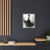 Elegant Framed Matte Canvas Wall Art - Stylish Home Decor, Gift for Fashion Lovers, Chic Living Room Artwork, Bridal Shower Decoration,
