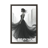 Stunning Framed Canvas Art - "BREATH TAKING" - Elegant Wall Decor, Modern Home Art, Gift for Her, Fashion Art Piece, Stylish Decor