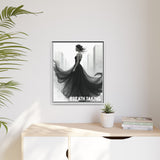 Stunning Framed Canvas Art - "BREATH TAKING" - Elegant Wall Decor, Modern Home Art, Gift for Her, Fashion Art Piece, Stylish Decor