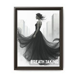 Stunning Framed Canvas Art - "BREATH TAKING" - Elegant Wall Decor, Modern Home Art, Gift for Her, Fashion Art Piece, Stylish Decor
