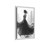 Stunning Framed Canvas Art - "BREATH TAKING" - Elegant Wall Decor, Modern Home Art, Gift for Her, Fashion Art Piece, Stylish Decor