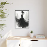 Elegant Framed Matte Canvas Wall Art - Stylish Home Decor, Gift for Fashion Lovers, Chic Living Room Artwork, Bridal Shower Decoration,