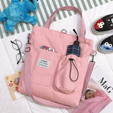Canvas Tote Bag, Harajuku, Eco-Friendly Style
