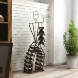 Unique Design Wine Bakers Rack, Freestanding Wine Rack With Storage Bottle, Wine Storage Home Bar For Liquor And Wine, Organizer For Kitchen, Dining Room