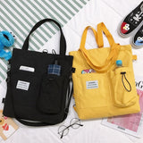 Canvas Tote Bag, Harajuku, Eco-Friendly Style