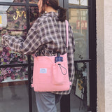 Canvas Tote Bag, Harajuku, Eco-Friendly Style