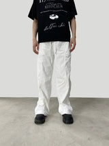 Summer American Niche White Loose Casual Sports Pants