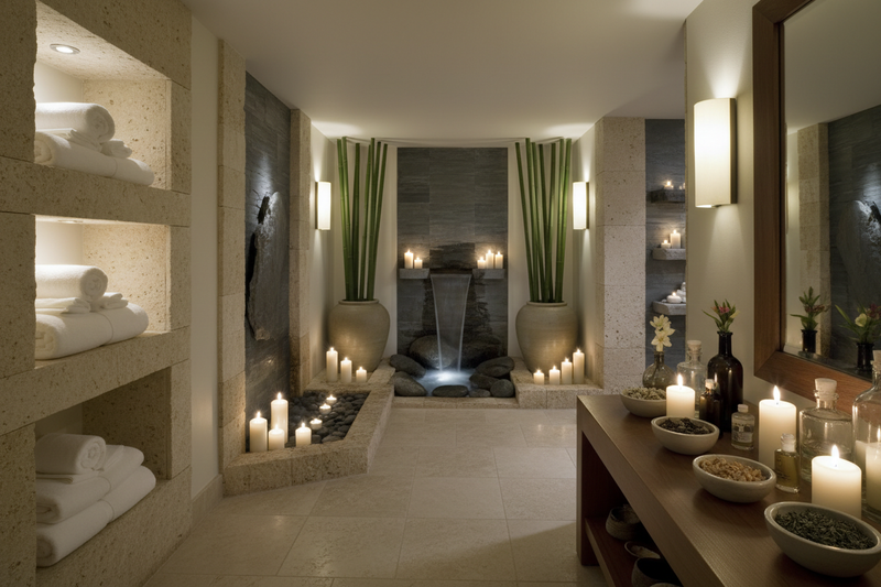 Relaxing spa environment