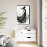 Canvas Print, Woman in Grass, Wall Art Decor, Female Portrait Picture, Nature Illustration