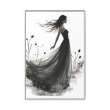 Canvas Print, Woman in Grass, Wall Art Decor, Female Portrait Picture, Nature Illustration