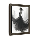 Elegant Framed Matte Canvas Wall Art - Stylish Home Decor, Gift for Fashion Lovers, Chic Living Room Artwork, Bridal Shower Decoration,