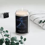 Scented Soy Candle — 'Strength is Quiet' Warrior Pose Aromatherapy Candle (13.75 oz)